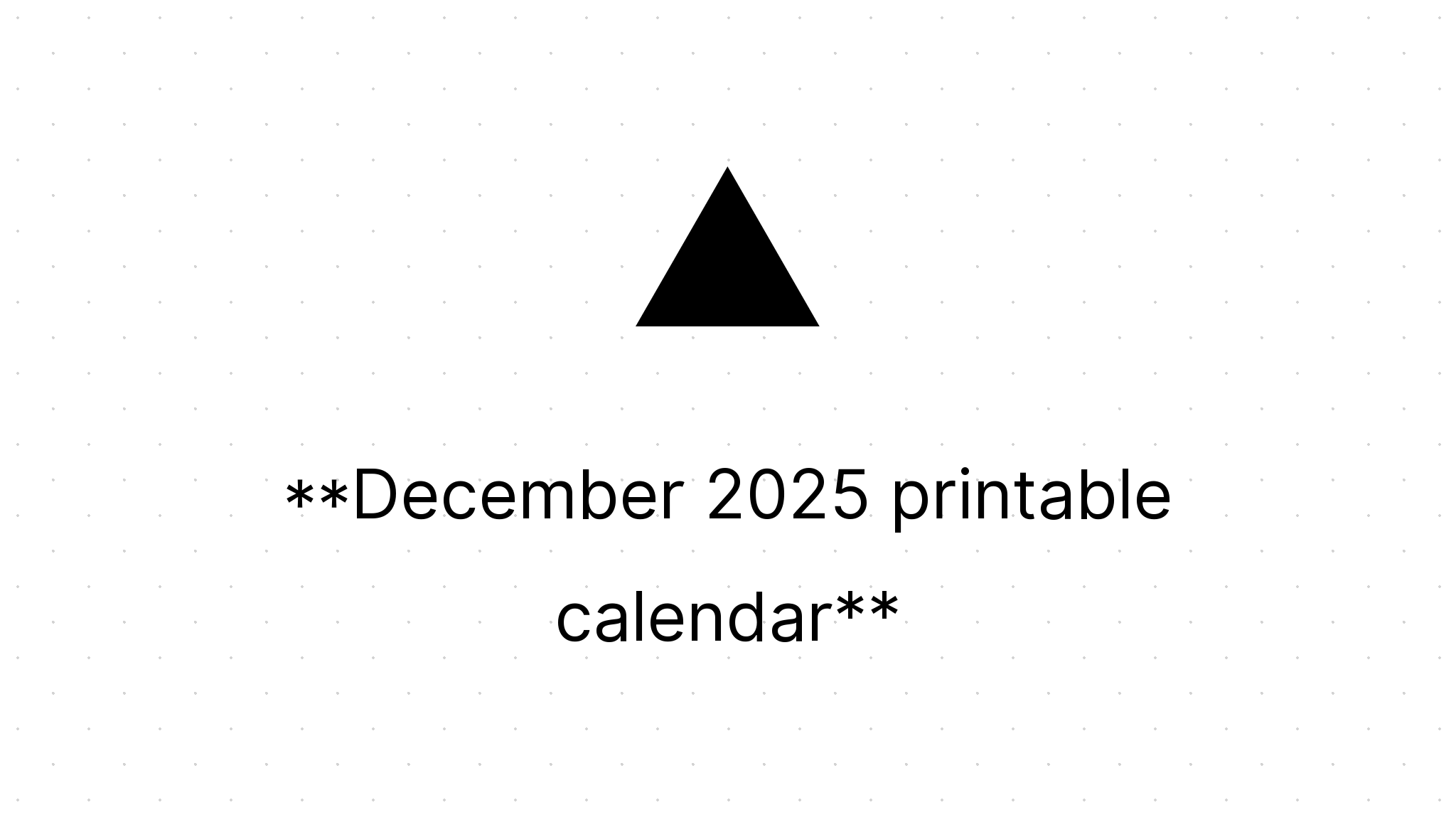 December 2025 printable calendar
